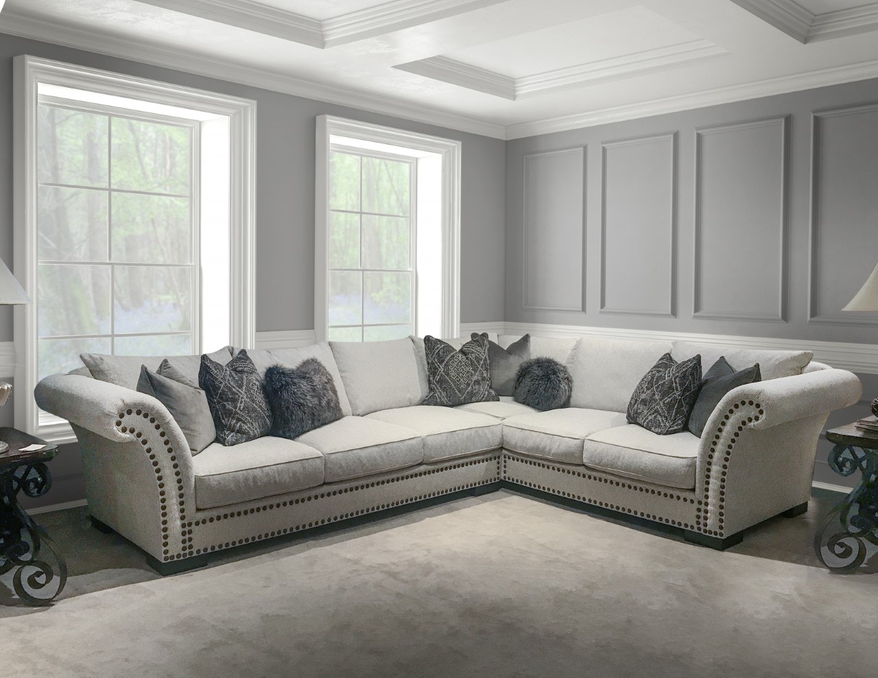 Norwood Comfort Seating Living Room Tall Arm Sofa NOCSNo5 Norwood